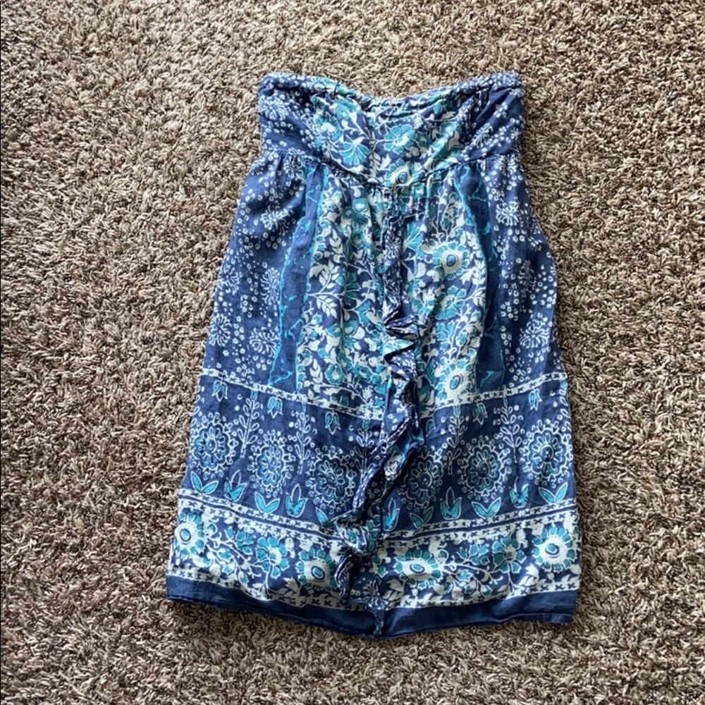 American Eagle strapless blue sundress